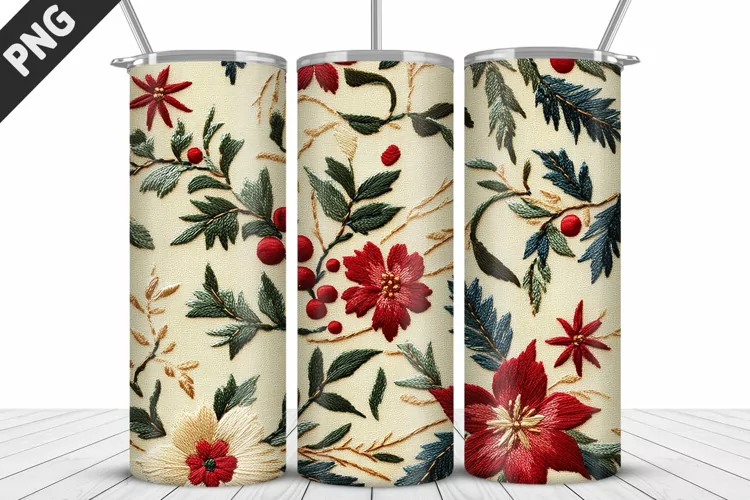 3D Daisy Flowers 20oz Tumbler Wrap | Sublimation Design