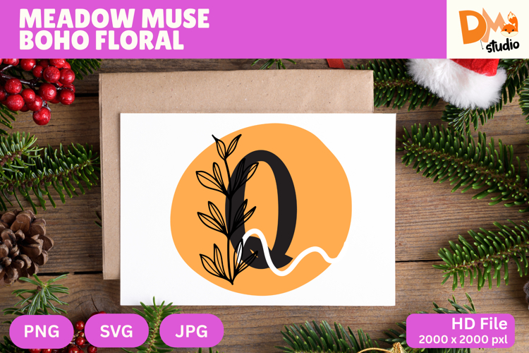 Floral Monogram Letter Svg Image 22