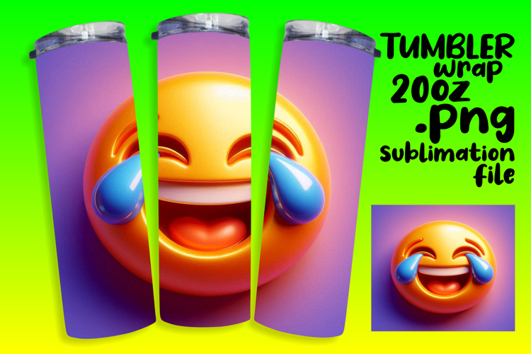 High-Quality 20oz Tumbler Design , 3D Emoji
