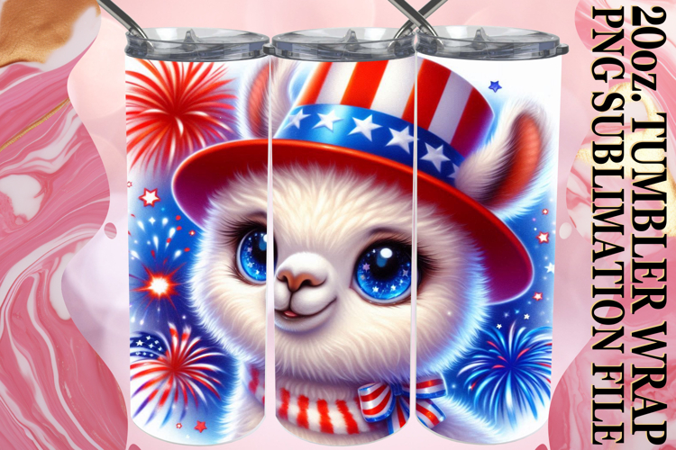 Playful Moments 20oz tumbler wrap, USA Animals