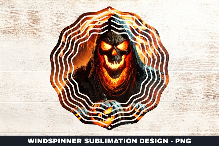 Halloween Wind Spinner Sublimation Design