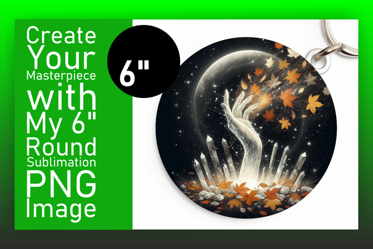 Bright Round Design Keychain Template , Mystic