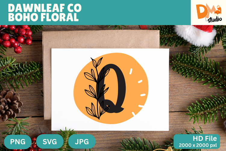 Floral Monogram Letter Svg Image 17