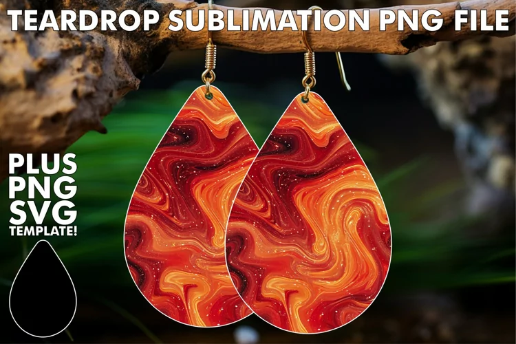Stylish Patterned Earrings in Red