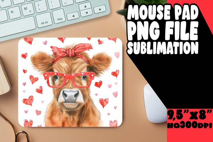Adorable Cow Sublimation Pad