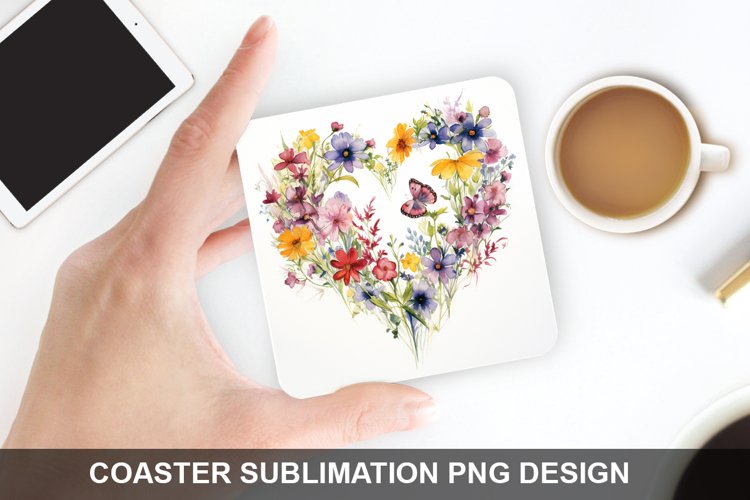 Spring Flower - Coaster Sublimation Design
