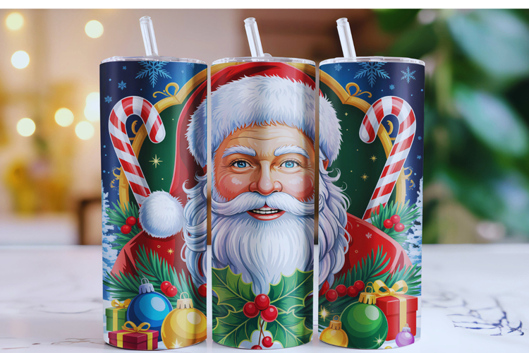Merry Christmas Santa Tumbler Wrap | Christmas Wrap