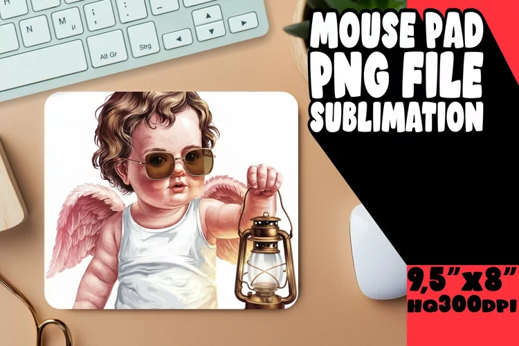 VIBRANT MOUSE PAD Creative Art, Cupid