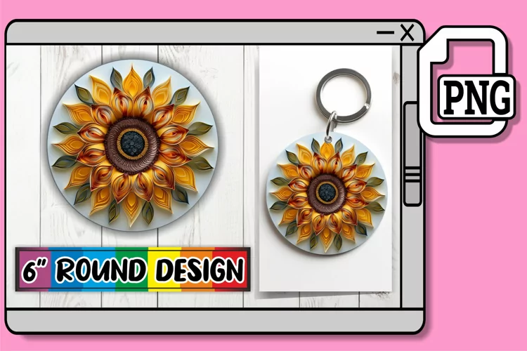 Sophisticated Blossom Circle & Keychain