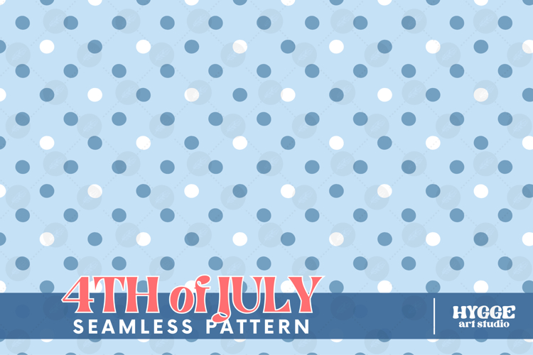 American 4th of July Coquette Polka Dot Seamless Pattern DTF