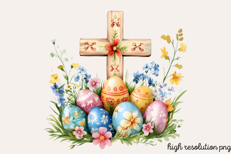 Easter Cross Clipart Image 20