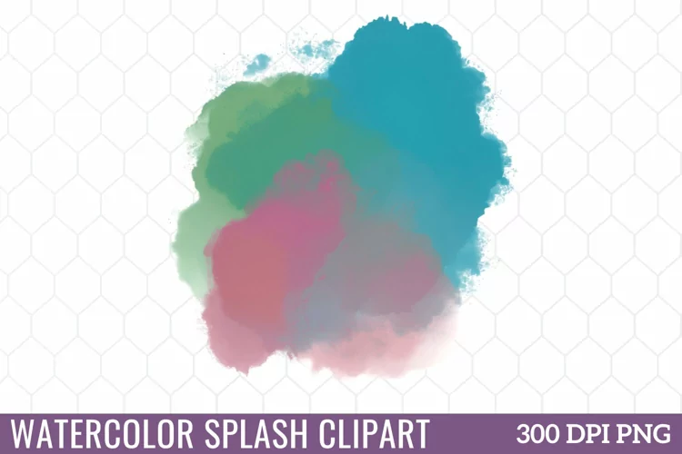 Watercolor Splashes Clipart