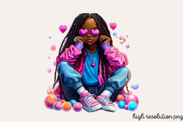 Black Girl Afro Png Image 8