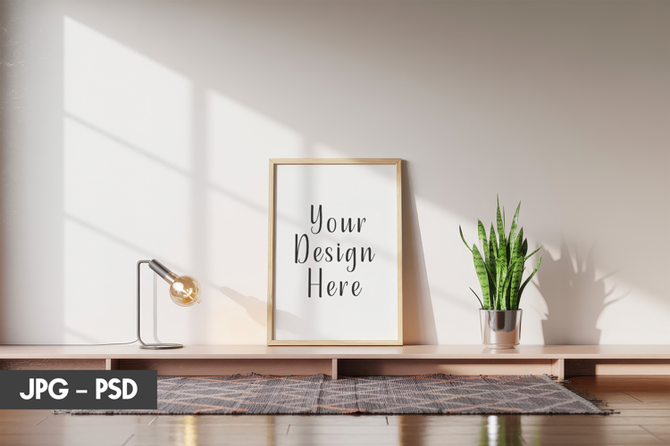 Bright Shelf Frame Mockup PSD