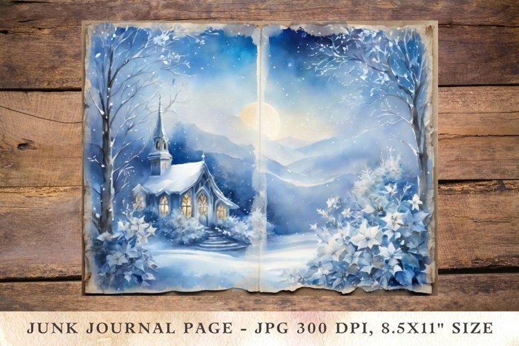 Printable Junk Journal Pages Snow 3