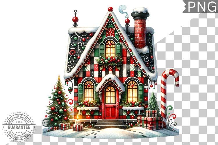 Christmas House Sublimation - Clipart PNG Design