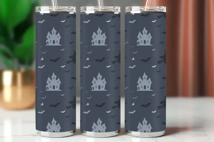 Halloween Tumbler Wrap Seamless Pattern