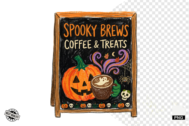 Halloween Coffee Signs PNG