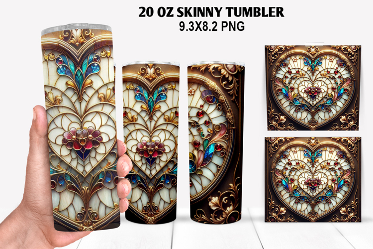 Flower Skinny Tumbler 20oz Wrap Design, Winter Tumbler Wrap