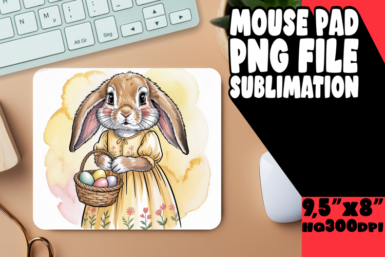 JOYFUL DESK MAT CREATIVE PNG, Easter Bunny