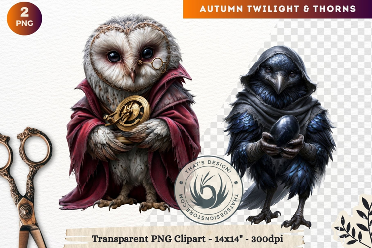 Fantasy Autumn Clipart PNG Twilight Thorns sublimation