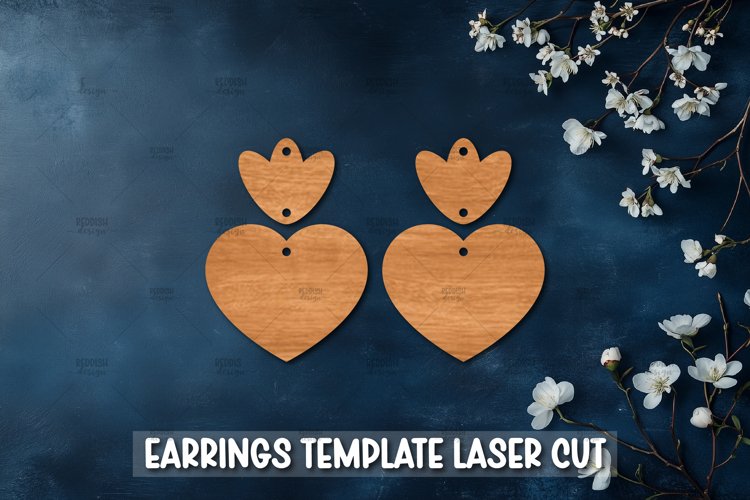 Heart Earrings Svg Image 22