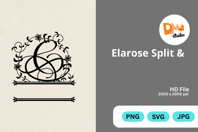 Split Floral Svg Image 5