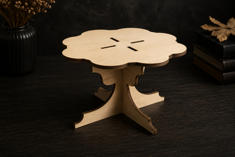 Flower Dessert Stand Laser Cut SVG