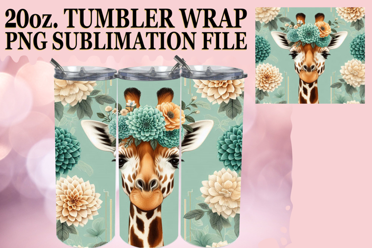 Gentle Moments 20oz tumbler wrap, Giraffe