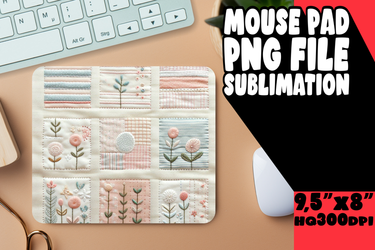 Vibrant Mouse Pad Sublimation Design, Patchwork
