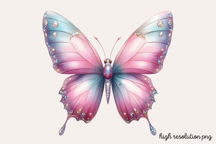 Pink Butterfly Clipart Image 7