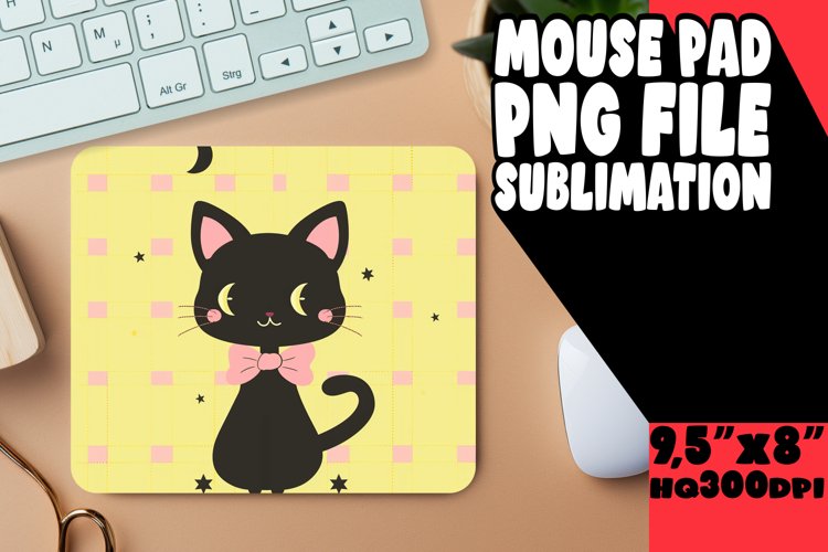 Charming Cat Mouse Pad for PNG