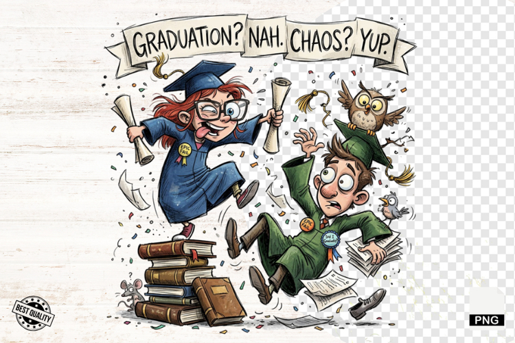 Graduation Girl and Boy PNG - Graduation Clipart