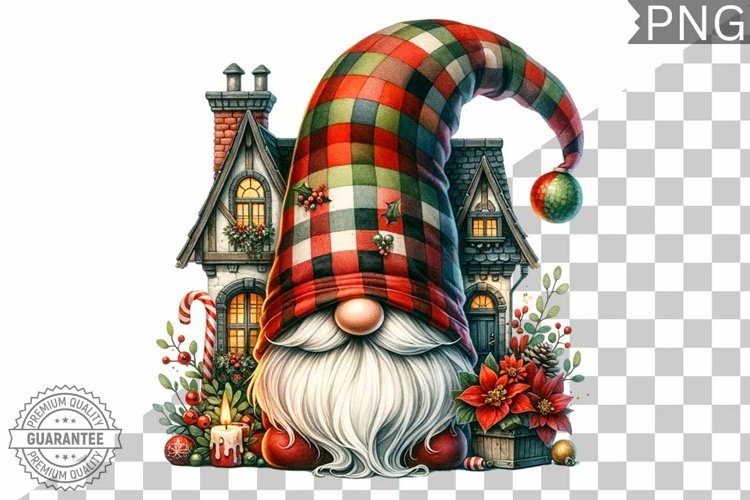 Christmas Gnome Sublimation - Clipart PNG Design