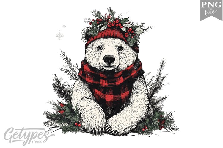 Christmas Bear Clipart Image 13