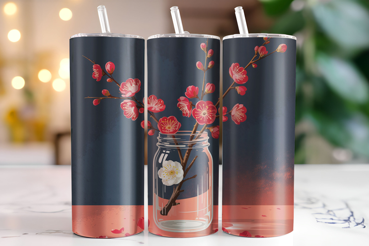 Flowers Tumbler Wrap | Sublimation | Tumblers