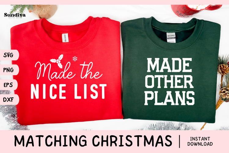 Matching Christmas Quote SVG | Nice List - Other Plans