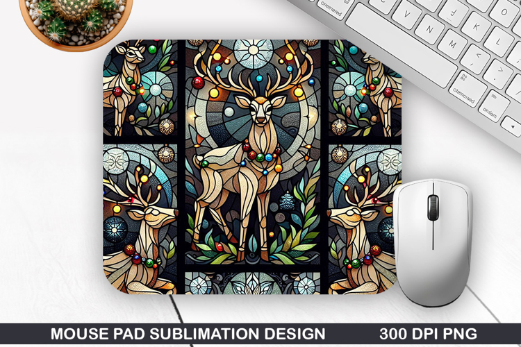 Derr Mouse Pad Sublimation, Christmas Mouse Pad PNG Design