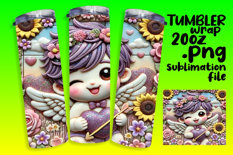 GREAT GIFT: 20oz Tumbler Design , 3D Cupid