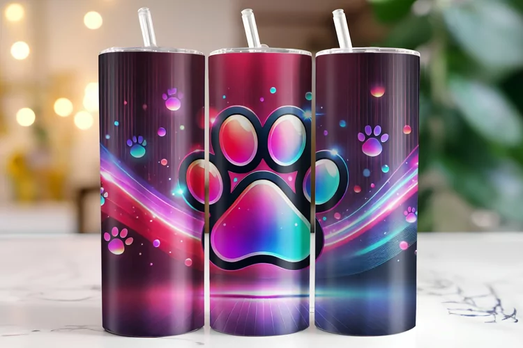 Paws Tumbler Wrap | Sublimation | Tumblers