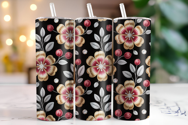 Flower Tumbler Wrap | Sublimation | Tumblers
