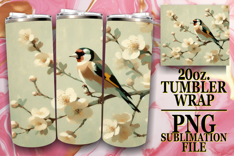 PRESENT OF HAPPINESS 20oz TUMBLER WRAP, Birds