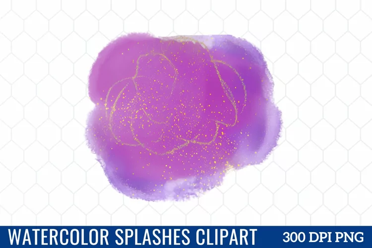 Watercolor Splashes Clipart