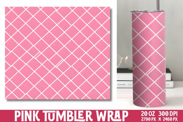 Pink Digital Paper Tumbler Wrap