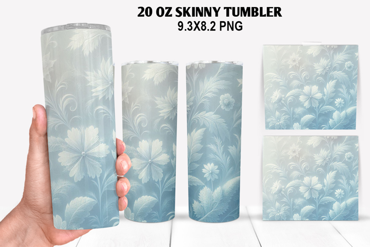 Flowers Skinny Tumbler 20oz Wrap Design, Spring Tumbler Wrap
