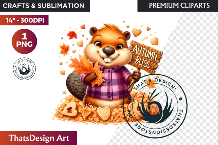 Autumn Cute animals with sign clipart Pumpkin thanksgiving