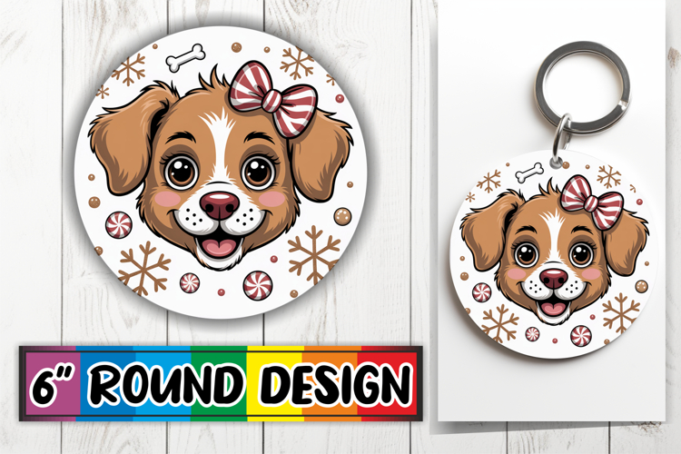 Radiant Ornaments Round Design, Cute Christmas