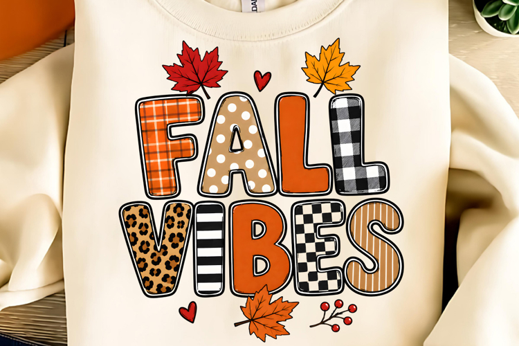 FALL Vibes PNG, Autumn Sublimation, Fall Sublimation example image 1