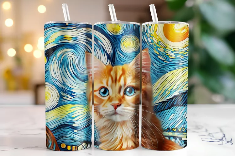 Cat Tumbler Wrap | Sublimation | Tumblers
