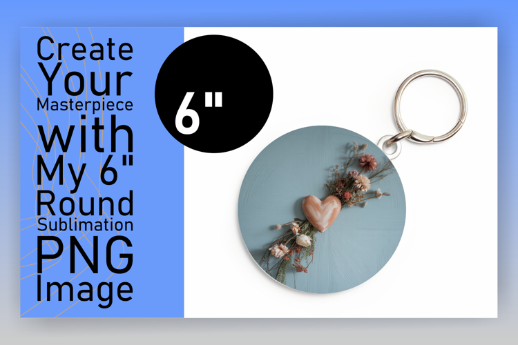 Chic Round Design Coaster Template , 3D Heart